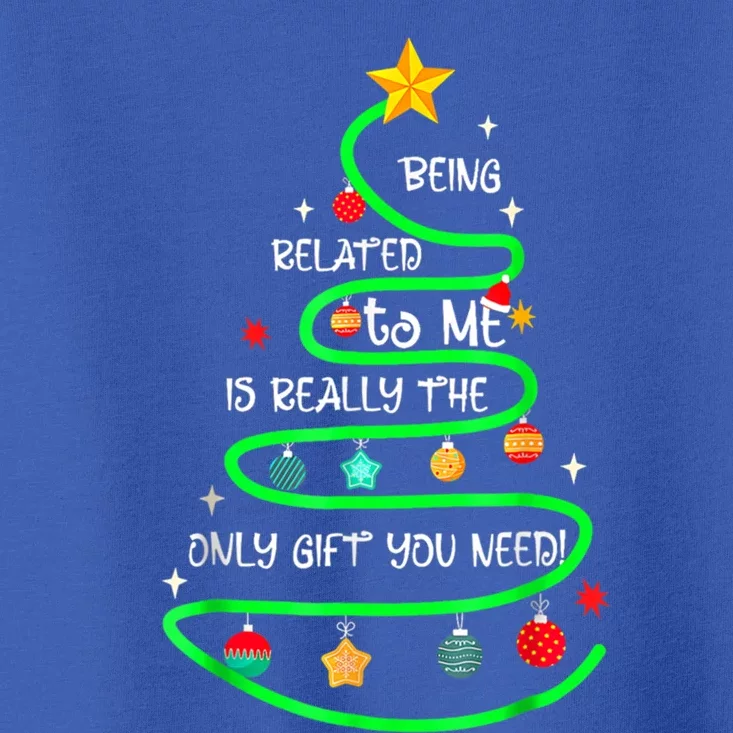 Being Related To Me Funny Christmas Pajama Great Gift Toddler T-Shirt