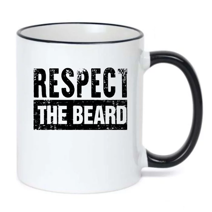 Beard : Respect The Beard Black Color Changing Mug