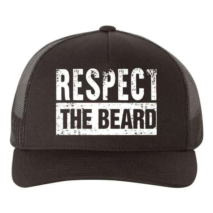 Beard : Respect The Beard Yupoong Adult 5-Panel Trucker Hat