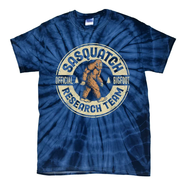 Bigfoot Research Team Retro Vintage Sasquatch Tie-Dye T-Shirt