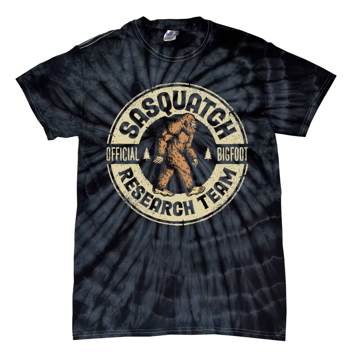 Bigfoot Research Team Retro Vintage Sasquatch Tie-Dye T-Shirt