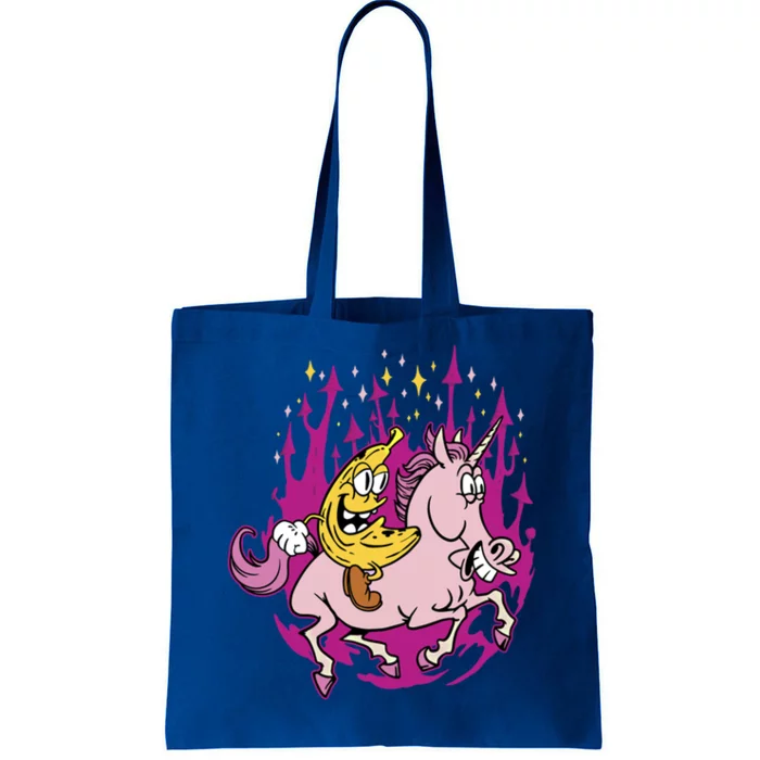 Banana Riding Unicorn Cartoon Gift Tote Bag