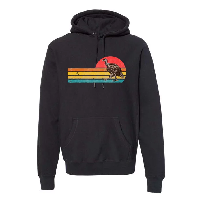 Buzzard Retro Vintage Vulture Premium Hoodie