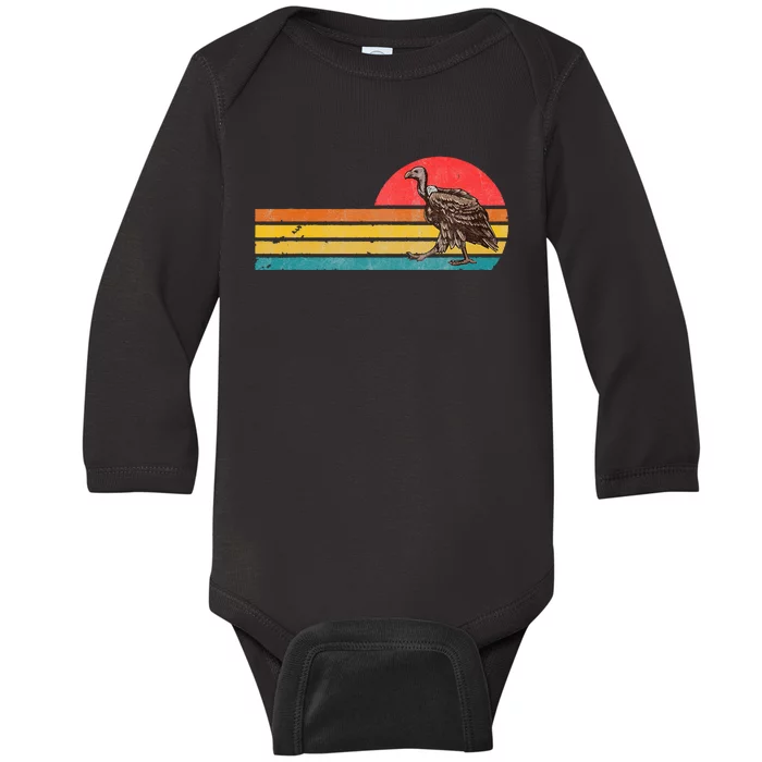 Buzzard Retro Vintage Vulture Baby Long Sleeve Bodysuit