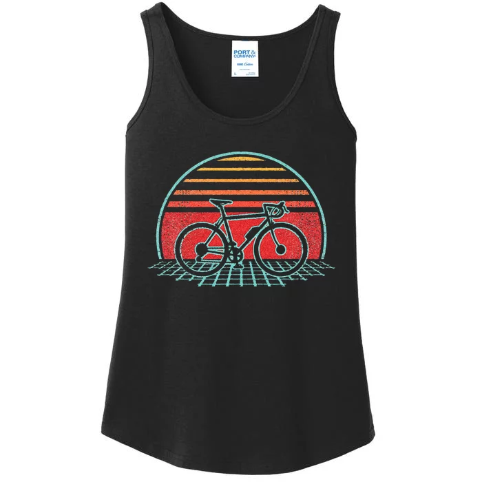 Bicycle Retro Vintage Cycling 70s 80s Style Gift Ladies Essential Tank