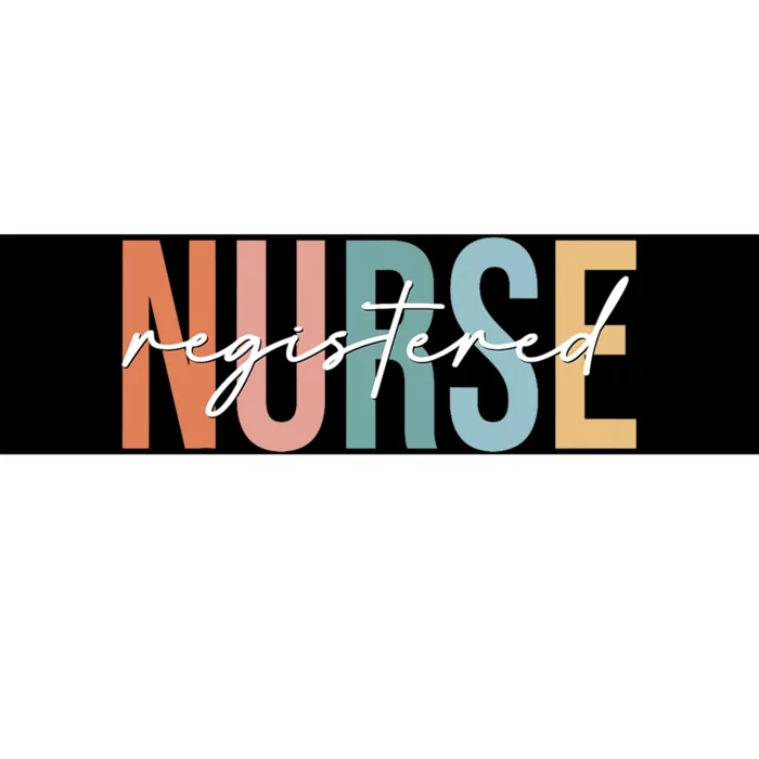 Boho Retro Vintage Registered Nurse Stethoscope Nursing Bumper Sticker