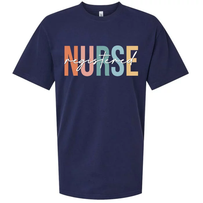 Boho Retro Vintage Registered Nurse Stethoscope Nursing Sueded Cloud Jersey T-Shirt