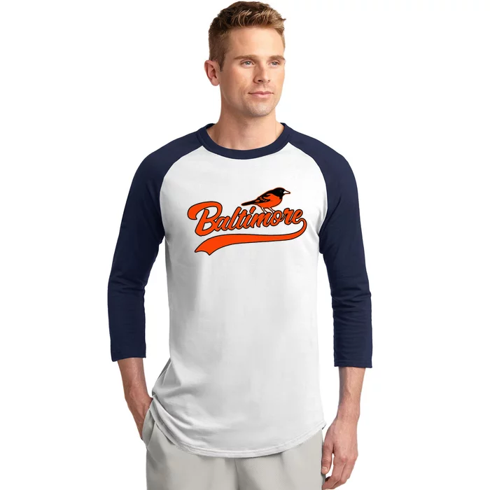 Baltimore Retro Vintage Baseball Classic Maryland Baseball Sleeve Shirt