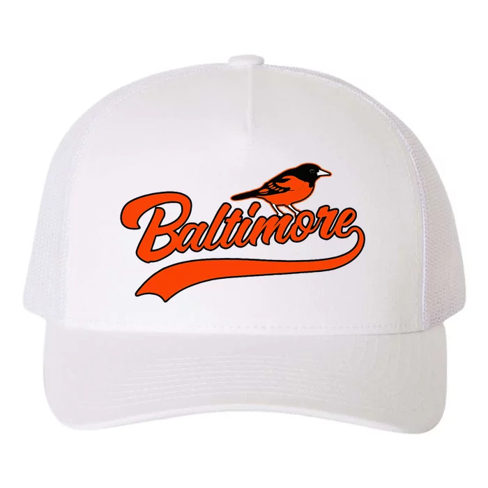 Baltimore Retro Vintage Baseball Classic Maryland Yupoong Adult 5-Panel Trucker Hat