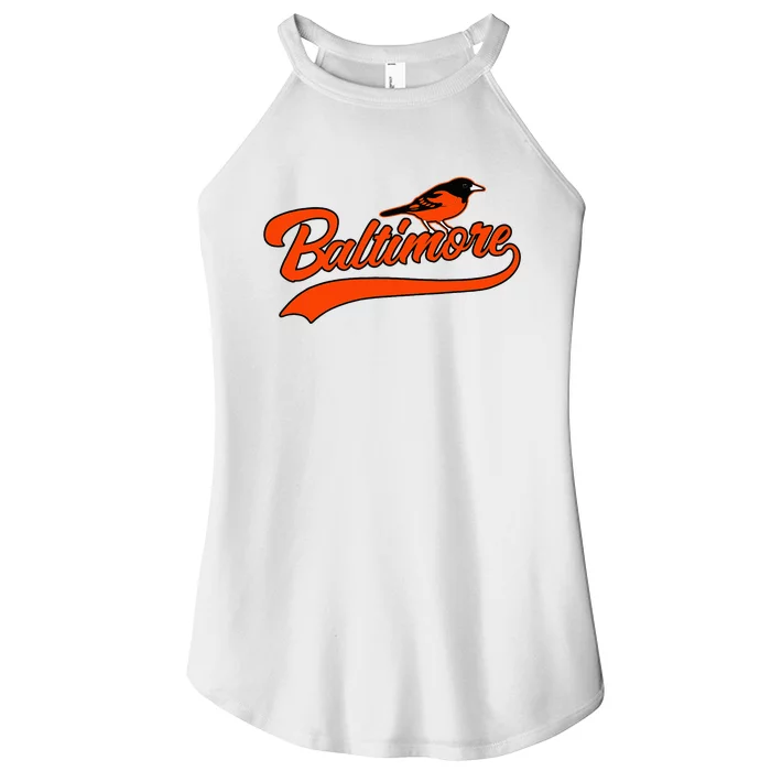 Baltimore Retro Vintage Baseball Classic Maryland Women’s Perfect Tri Rocker Tank