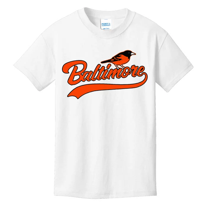 Baltimore Retro Vintage Baseball Classic Maryland Kids T-Shirt