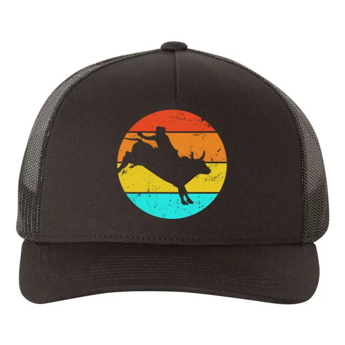 Bull Riding Vintage Rodeo Yupoong Adult 5-Panel Trucker Hat