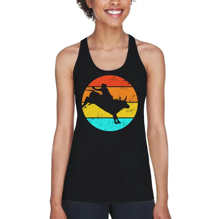 Bull Riding Vintage Rodeo Women's Racerback Tank