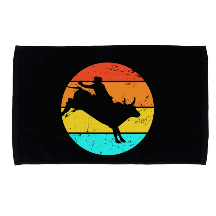 Bull Riding Vintage Rodeo Microfiber Hand Towel