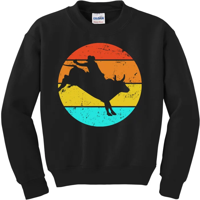 Bull Riding Vintage Rodeo Kids Sweatshirt