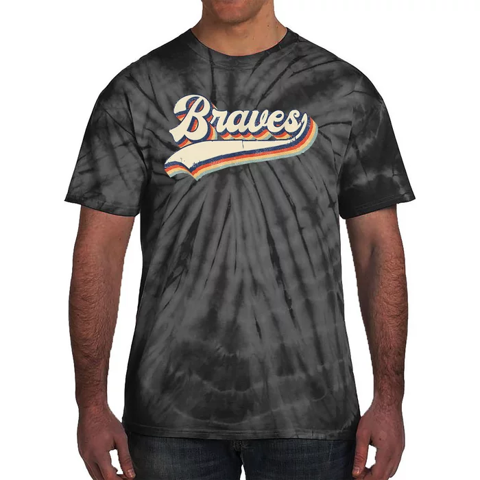 Braves Retro Vintage Baseball Tie-Dye T-Shirt