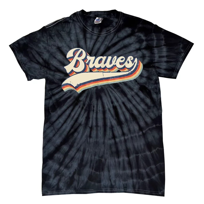 Braves Retro Vintage Baseball Tie-Dye T-Shirt