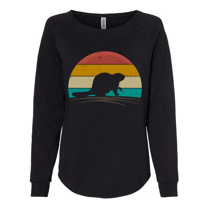 Beaver Retro Vintage Beaver Lover Womens California Wash Sweatshirt