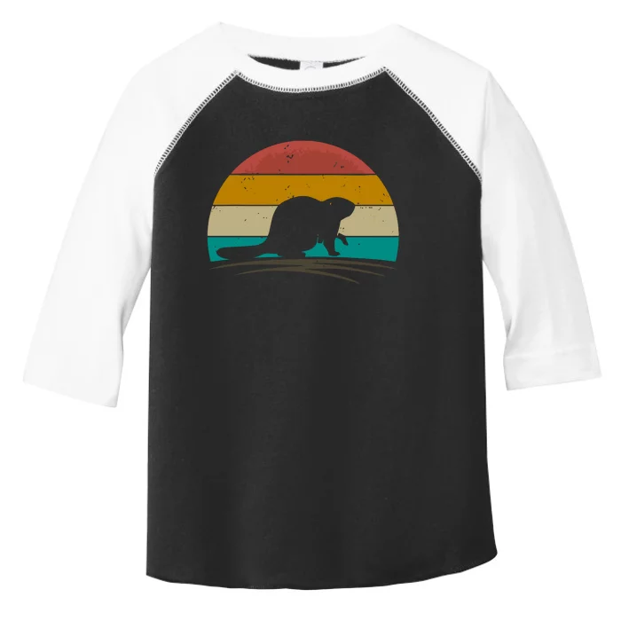 Beaver Retro Vintage Beaver Lover Toddler Fine Jersey T-Shirt