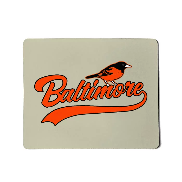 Baltimore Retro Vintage Baseball Classic Maryland Mousepad