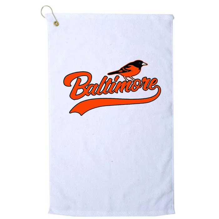 Baltimore Retro Vintage Baseball Classic Maryland Platinum Collection Golf Towel