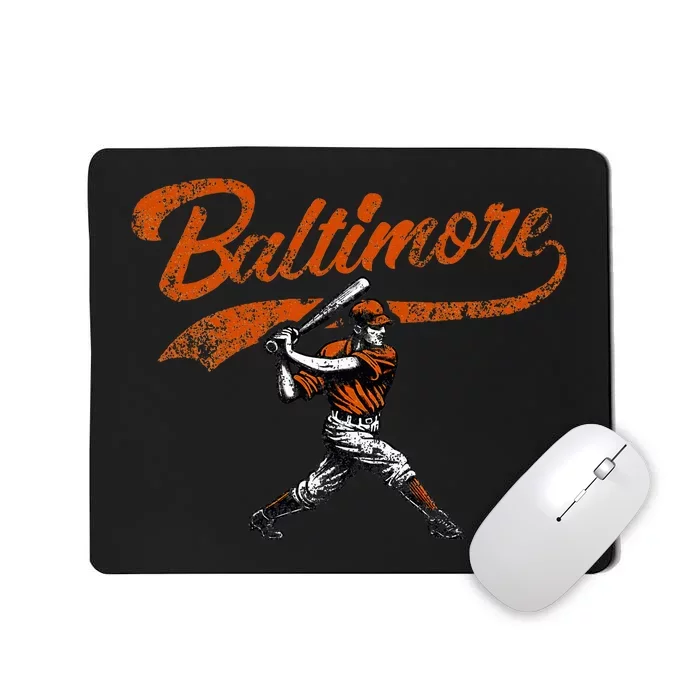 Baltimore Retro Vintage Baseball Classic Maryland Mousepad