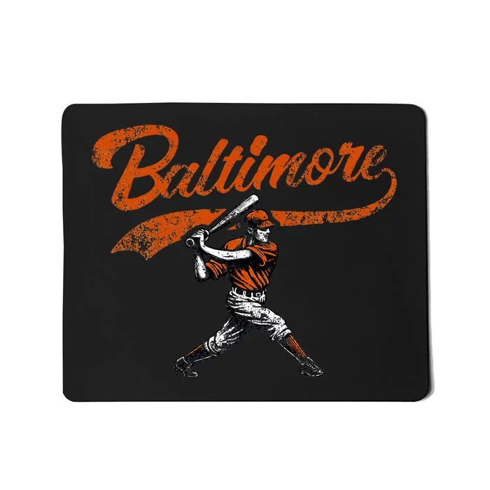 Baltimore Retro Vintage Baseball Classic Maryland Mousepad