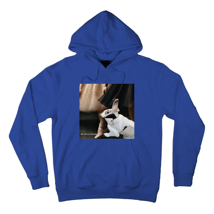 Bunny Rabbit With Ballet Dancers Tall Hoodie