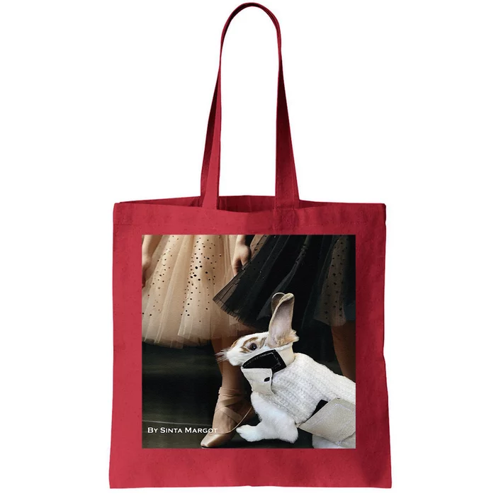 Bunny Rabbit With Ballet Dancers Tote Bag