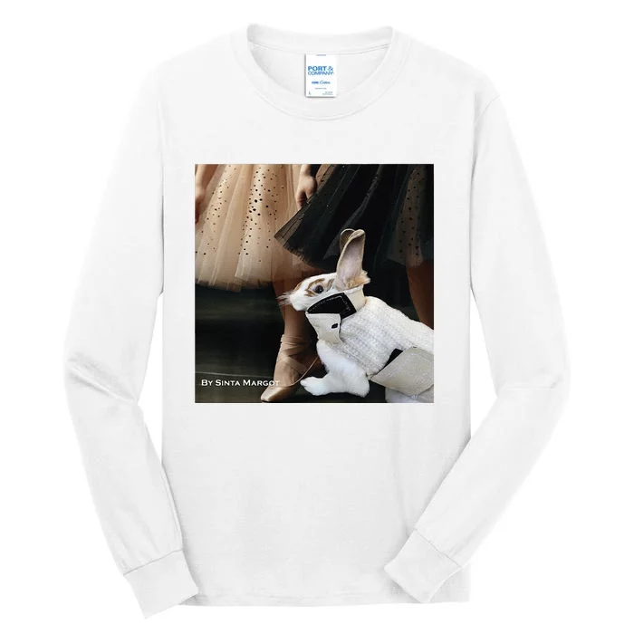 Bunny Rabbit With Ballet Dancers Tall Long Sleeve T-Shirt