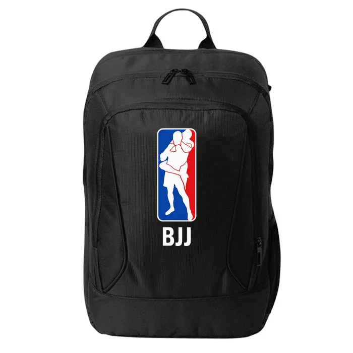 BJJ Red White and Blue Silhouette Logo by FloyaRoll Jiujitsu City Backpack