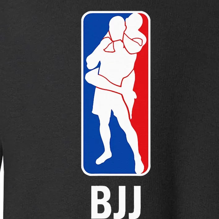 BJJ Red White and Blue Silhouette Logo by FloyaRoll Jiujitsu Toddler Sweatshirt