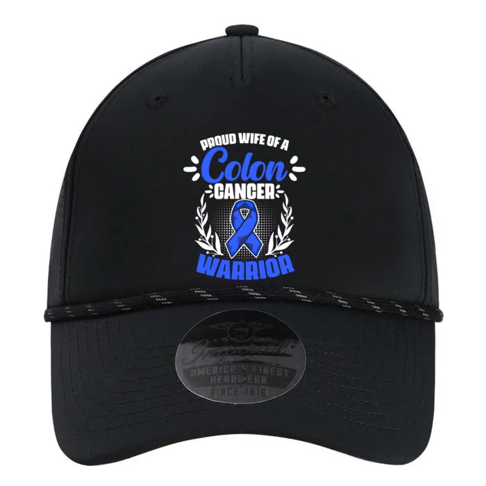 Blue Ribbon Wife Of A Colon Cancer Warrior Colorectal Cancer Gift Performance The Dyno Cap