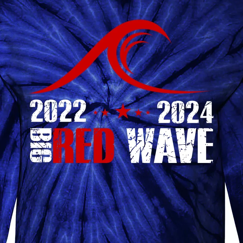 Big Red Wave Pro Republican 2024 Tie-Dye Long Sleeve Shirt