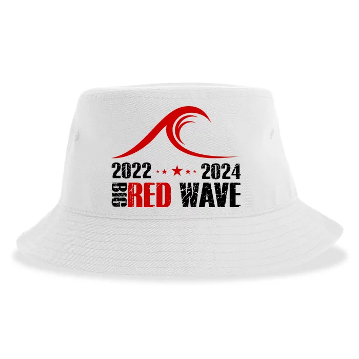 Big Red Wave Pro Republican 2024 Sustainable Bucket Hat