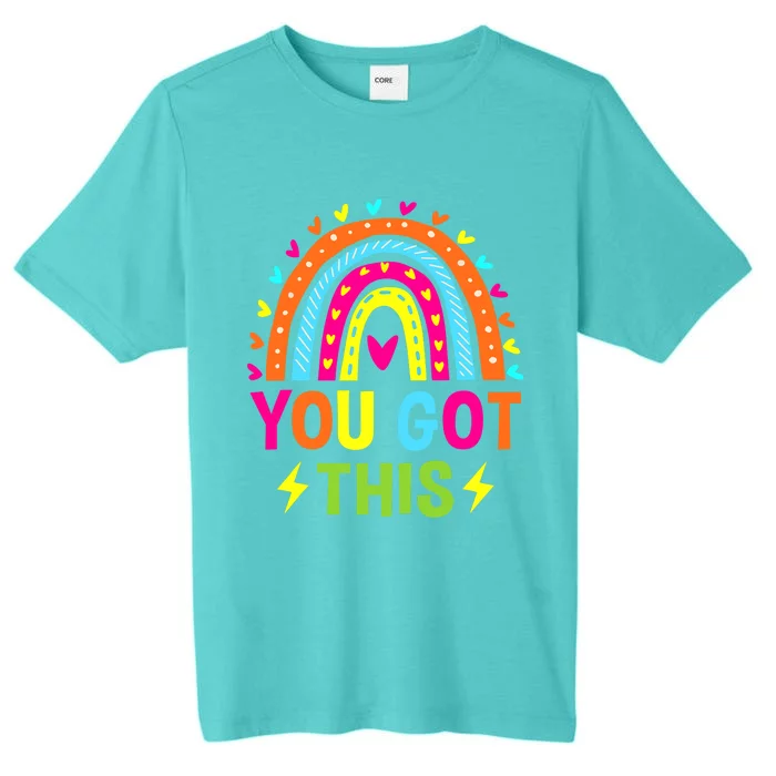 Boho Rainbow You Got This Funny Testing Day Teacher Students ChromaSoft Performance T-Shirt