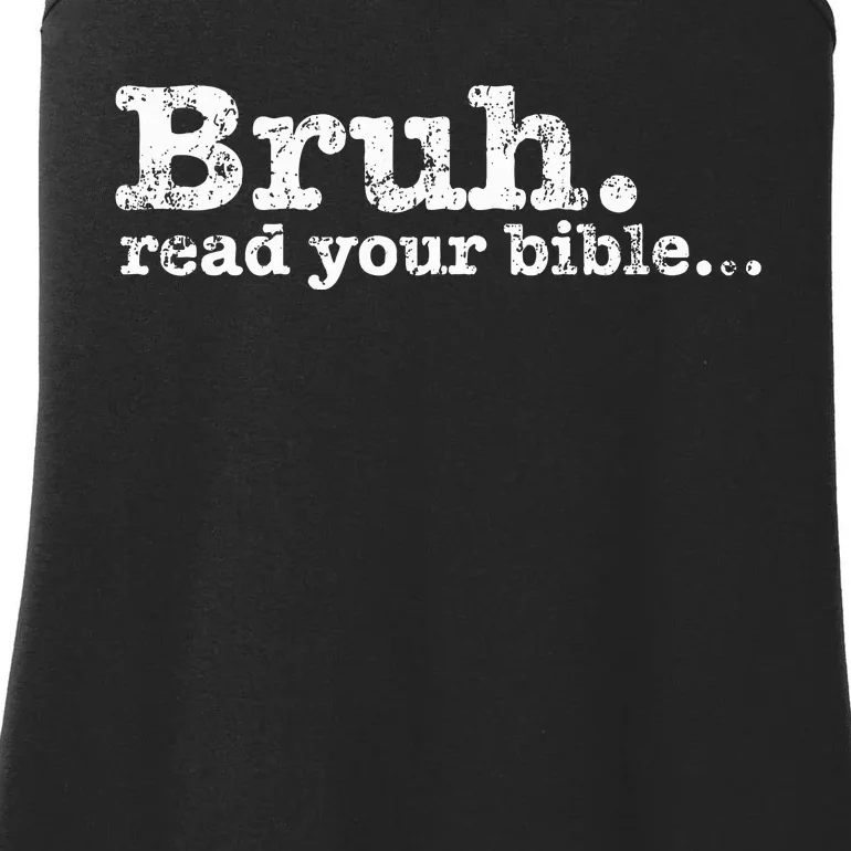 Bruh Read Your Bible Christian Religious Faith Ladies Essential Tank