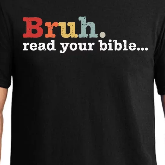 Bruh Read Your Bible Christian Faith Religious Funny Meme Pajama Set