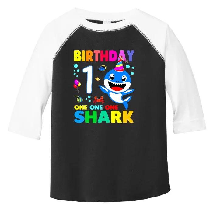 Birthday Shark 1st Girl One 1 Year Old Family Toddler Fine Jersey T-Shirt