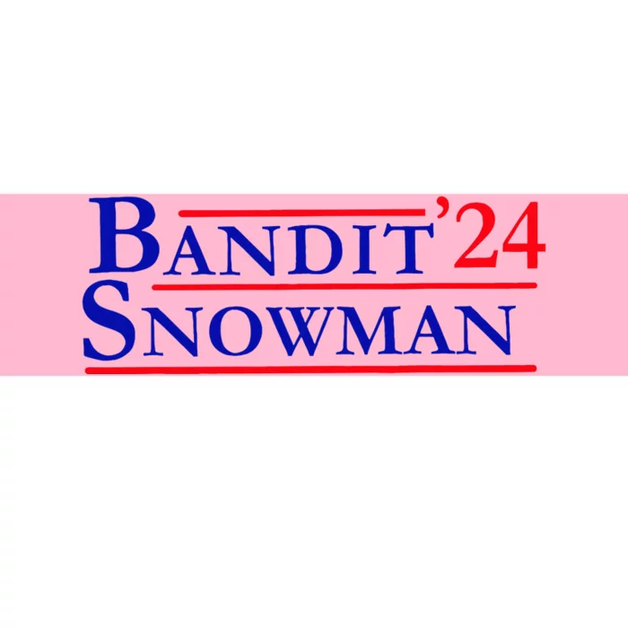 Bandit Snowman 24 Retro Election Style Funny 2024 Bandit Bumper Sticker