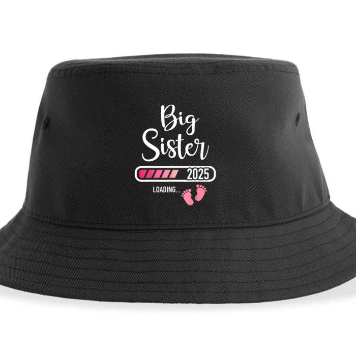 Big Sister 2025 Loading Bar For Pregnancy Announcement Sustainable Bucket Hat