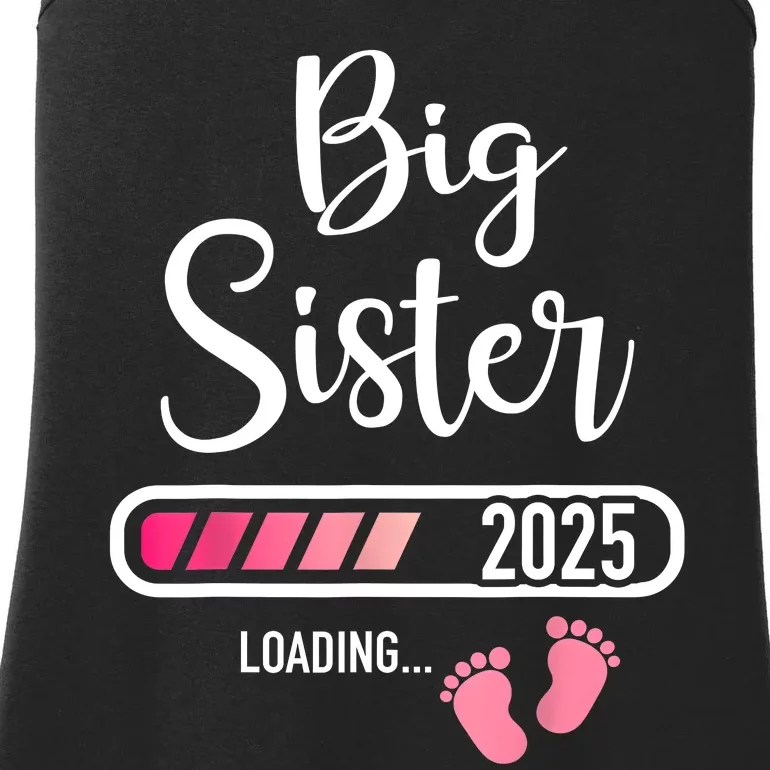 Big Sister 2025 Loading Bar For Pregnancy Announcement Ladies Essential Tank