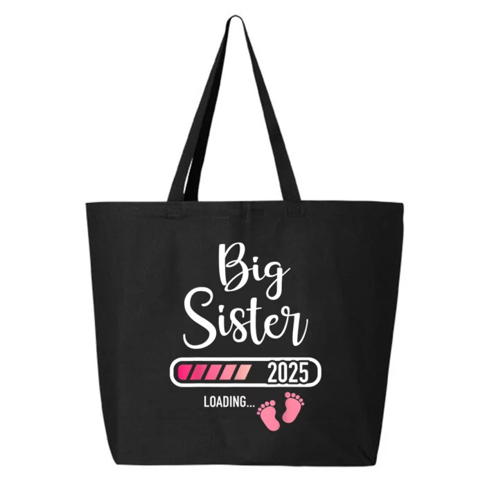 Big Sister 2025 Loading Bar For Pregnancy Announcement 25L Jumbo Tote