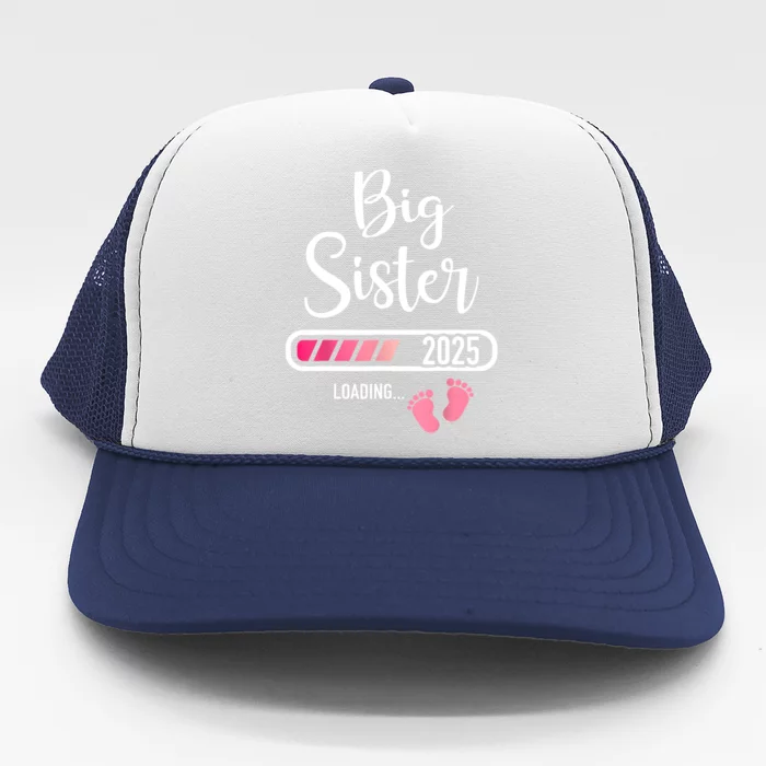 Big Sister 2025 Loading Bar For Pregnancy Announcement Trucker Hat