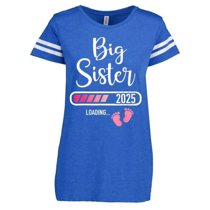 Big Sister 2025 Loading Bar For Pregnancy Announcement Enza Ladies Jersey Football T-Shirt