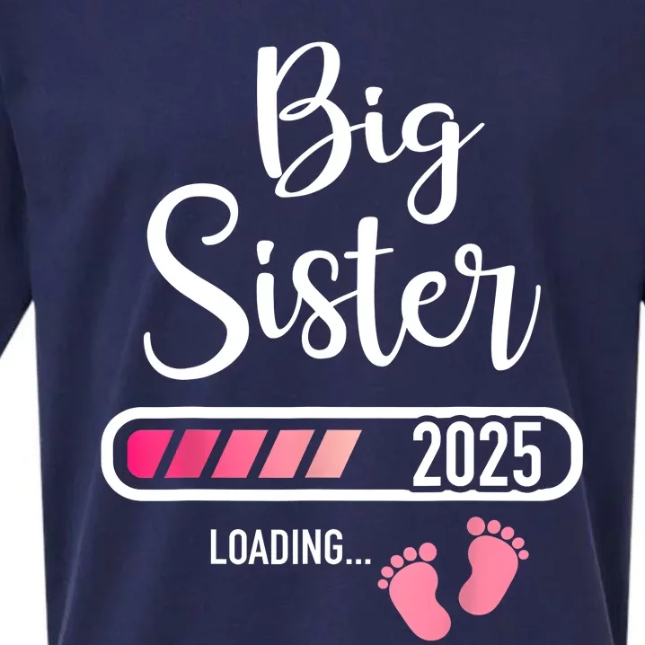 Big Sister 2025 Loading Bar For Pregnancy Announcement Sueded Cloud Jersey T-Shirt