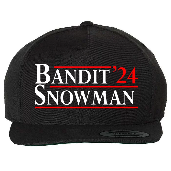 Bandit Snowman 2024 Election Funny Gift Wool Snapback Cap