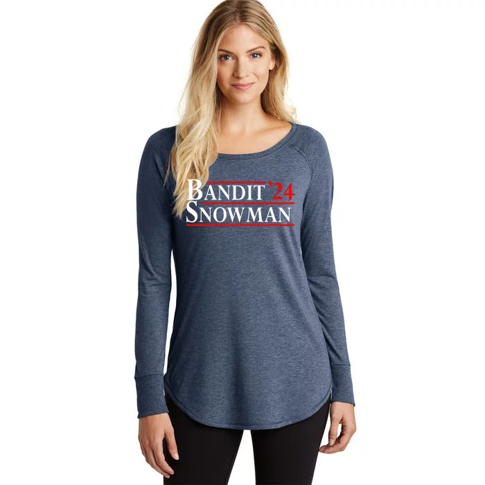 Bandit Snowman 2024 Election Funny Gift Women's Perfect Tri Tunic Long Sleeve Shirt