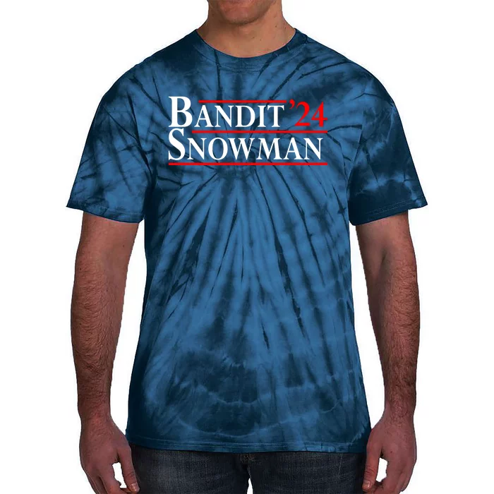 Bandit Snowman 2024 Election Funny Gift Tie-Dye T-Shirt