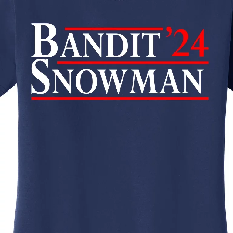 Bandit Snowman 2024 Election Funny Gift Women's T-Shirt